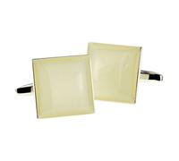 GTR Plain Ivory Square Cufflinks