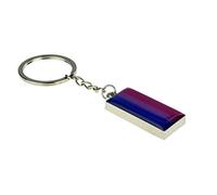 GTR-Prestige Giftware Bisexual Flag Design Silver Keyring