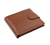 GTR Prestige Giftware Classic Leather Wallet, Brown, 11 x 9.5 cm, 4 Card Slots, 2 Note Sections, Button Down Coin Purse