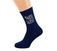 GTR-Prestige Giftware Dancing Man SKA Dad Design Mens UK Size 5-12 Socks in Multiple Colours (Navy Blue)