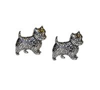 GTR-Prestige Giftware English Made West Highland White Westie Dog Pewter Cufflinks in Leatherette Box
