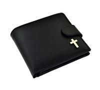 GTR-Prestige Giftware Gold Christian Cross Design Leather Wallet