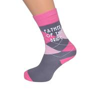 GTR-Prestige Giftware Hot Pink Funky Wedding Role Diamond Pattern Socks (14 Titles to Choose From) (Father of the Groom)