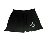 GTR-Prestige Giftware Masonic Boxer Shorts with Silver Design Without G (Medium (32-35"))