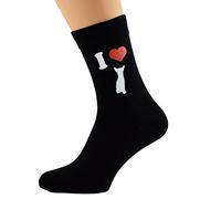 GTR-Prestige Giftware Mens I Love Chihuahuas Black Socks Mens UK Size 6-12 Eur 39-46 (X6N082)