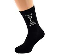 GTR-Prestige Giftware Mens Trust me I'm a Crane Operator Image Socks Size UK 5-12 (Black)