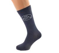 GTR-Prestige Giftware Personalised Just Married xx Years Ago Wedding Anniversary Mens Ash Grey Socks UK Size 5-12 - X6N802 (Please Read Instructions on Listing to Add Your Details)