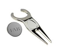 GTR-Prestige Giftware Personalised Polished Golf Divot Tool and Ball Marker with Engraved Hatched Initials in a Gift Box