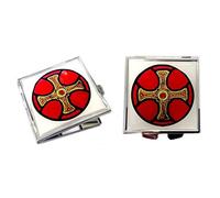 GTR-Prestige Giftware Religious, St Cuthberts Cross, Ladies Handbag Mirror XHMC94