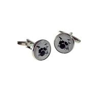 GTR Prestige Giftware Silhouette Drum Kit Cufflinks Presented in a Cufflink Box