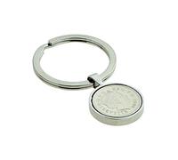 GTR-Prestige Giftware Silver Keyring with Polished Decimal Five Pence 5p Piece