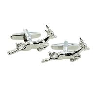GTR-Prestige Giftware South African Springbok Design Rhodium Plated Cufflinks Presented in a Cufflink Box