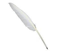 GTR-Prestige Giftware White Goose Feather Quill Black Ink Ball Point Pen