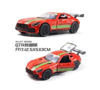 (GTR red and green) 1:36 Diecast Alloy Car Model Children's Toy Car Open the door Decoration Cool Racing Car Boy toys Gift