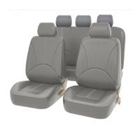 GTRFDGHT Car Seat Covers for Au-di A4 B6 Sedan/Avant 2000-2004, Full Set Front And Rear Nonslip Leather Comfortable Breathable Seat Covers Accessories,C/Grey