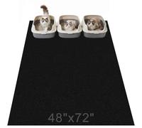GTRY Extra Large Cat Litter Mat 48" x 72", Anti-Tracking Waterproof Rubber Mat for Multiple Indoor Cats, Non-Slip Litter Trapper, Easy Clean Jumbo Size Mess Free for Indoor Floor Catch Stray Litter