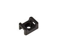 GTSE 100 Pack of Black Screw Mount Cable Tie Bases - Cable Ties up to 13mm Wide - 6mm (M6) Screw Hole - Saddle Mount Cable Tie Fixings…