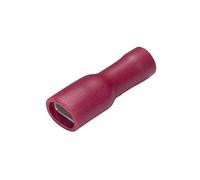 GTSE 100 Pack of Red Female Spade Fully Insulated Terminals - 6.3mm - Premium Pre-insulated Crimp Terminals
