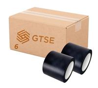 GTSE 100mm x 33m, Black, Wide PVC Vinyl Floor Tape, 6 Rolls, Safety Marking Tape, 0.15mm Thick, Suitable for Dance Floors, Gyms, Warehouse, Sports Industry