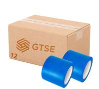 GTSE 100mm x 33m, Blue, Wide PVC Vinyl Floor Tape, 12 Rolls, Safety Marking Tape, 0.15mm Thick, Suitable for Dance Floors, Gyms, Warehouse, Sports Industry