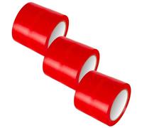 GTSE 100mm x 33m, Red, Wide PVC Lane Floor Tape, 3 Rolls, Safety Line Marking Tape, 0.15mm Thick, Suitable for Dance Floors, Gyms, Warehouse, Sports Industry