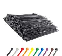 GTSE 14” Black Zip Ties, 1,000 Bulk Pack, 50lb Strength, UV Resistant Long Nylon Cable Ties, Self-Locking 14 Inch Tie Wraps