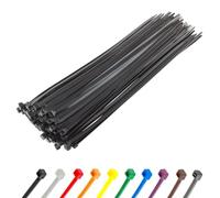 GTSE 18” Black Heavy Duty Zip Ties, 100 Pack, 120lb Strength, UV Resistant Long Nylon Cable Ties, Self-Locking 18 Inch Tie Wraps