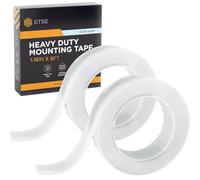GTSE 2 Rolls, Double-Sided Mounting Tape, 30mm x 3m - Heavy-Duty Clear Nano Adhesive for Picture Hanging, Wall Décor, DIY Projects, Carpets, and More - Strong, Versatile, and Residue-Free