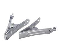 GTSE 25 Pack of Electrical Crocodile Clips - 50 Amp Non-Insulated - 95mm Clip - Mild Steel with Zinc Plating