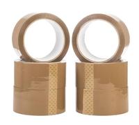 GTSE 48mm x 66m Heavy Duty Packaging Tape, Caution Tape, Highly Adhesive Packaging Tape (6, Brown)