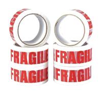 GTSE 48mm x 66m Heavy Duty Packaging Tape, Caution Tape, Highly Adhesive Packaging Tape (6, Red/White)