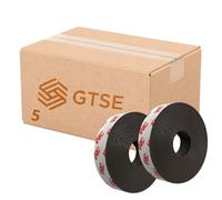 GTSE 5 Rolls Magnetic Tape 20mm x 3m, Strong Self Adhesive 3M backing, Easy to Cut & Stick Magnetic Strips, Perfect for DIY, Whiteboard, Fridge Organization, Window Screen/Door Curtain