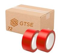GTSE 50mm x 33m, Red, PVC Vinyl Floor Tape, 72 rolls, Safety Marking Tape, 0.15mm Thick, Suitable for Dance Floors, Gyms, Warehouse, Sports Industry