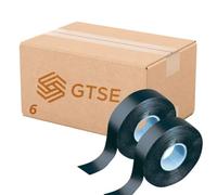 GTSE 6 Rolls Black Self Amalgamating Tape, 19mm x 10m, Waterproof Rubber Tape for Cable and Pipe Repair, Sealing Joints, and Insulating Electrical Connections