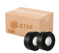 GTSE Black Wide Electrical Tape, 25mm x 20m, 100 Rolls of Strong Self-Adhesive PVC Insulation Tape for Insulating, Repairing and Protecting Electrical Wires