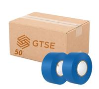 GTSE Blue Wide Electrical Tape, 25mm x 20m, 50 Rolls of Strong Self-Adhesive PVC Insulation Tape for Insulating, Repairing and Protecting Electrical Wires