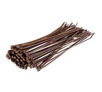 GTSE Brown Cable Ties, 300mm x 3.6mm, Pack of 100, 12” Premium Nylon Zip Ties, Multi-Purpose Plastic Tie Wraps, Secure Self-Locking Mechanism, for Home, Garden, Office and DIY