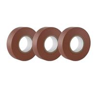 GTSE Brown Electrical Tape, 19mm x 20m, Strong Self-Adhesive PVC Insulation Tape for Insulating, Repairing and Protecting Electrical Wires, 3 Rolls