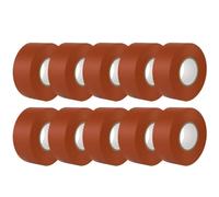 GTSE Brown Wide Electrical Tape, 25mm x 20m, 10 Rolls of Strong Self-Adhesive PVC Insulation Tape for Insulating, Repairing and Protecting Electrical Wires