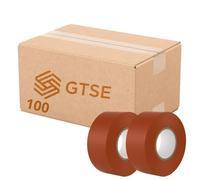 GTSE Brown Wide Electrical Tape, 25mm x 20m, 100 Rolls of Strong Self-Adhesive PVC Insulation Tape for Insulating, Repairing and Protecting Electrical Wires