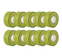GTSE Earth Wide Electrical Tape, 25mm x 20m, 10 Rolls of Strong Self-Adhesive PVC Insulation Tape for Insulating, Repairing and Protecting Electrical Wires