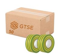 GTSE Earth Wide Electrical Tape, 25mm x 20m, 50 Rolls of Strong Self-Adhesive PVC Insulation Tape for Insulating, Repairing and Protecting Electrical Wires