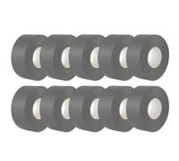 GTSE Grey Wide Electrical Tape, 25mm x 20m, 10 Rolls of Strong Self-Adhesive PVC Insulation Tape for Insulating, Repairing and Protecting Electrical Wires