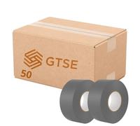 GTSE Grey Wide Electrical Tape, 25mm x 20m, 50 Rolls of Strong Self-Adhesive PVC Insulation Tape for Insulating, Repairing and Protecting Electrical Wires