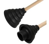 GTSE Heavy Duty Sink & Drain Plunger, 45cm Long, Extra Reach, Bell Shaped Superior Suction, Versatile Tool for Bathroom, Kitchen, Shower, Bath, Toilet, Sink