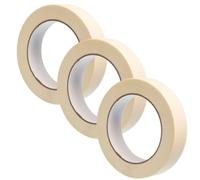 GTSE Masking Tape, 25mm (1”) x 50m, Triple Pack Cream Painters Tape for Painting, Decorating and DIY, 3 Rolls