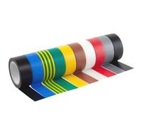 GTSE Mixed colour Electrical Tape, 19mm x 5m, Strong Self-Adhesive PVC Insulation Tape for Insulating, Repairing and Protecting Electrical Wires, 10 Rolls