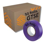 GTSE Purple Electrical Tape, 19mm x 20m, Bulk Box of 50 Rolls, Strong Self-Adhesive PVC Insulation Tape for Insulating, Repairing and Protecting Electrical