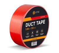 GTSE Red Duct Tape, 48mm x 50m, 2” Waterproof Strong Adhesive Gaffer Tape for Patching, Sealing, Securing Cables and Labelling, Heavy Duty Tape, One Roll