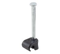 GTSE Round Black Cable Clips, For Cables 3-5 mm, Box of 100, Skirting Wire Nail Clips, Cable Tacks for Ethernet, Electrical Cables, Walls